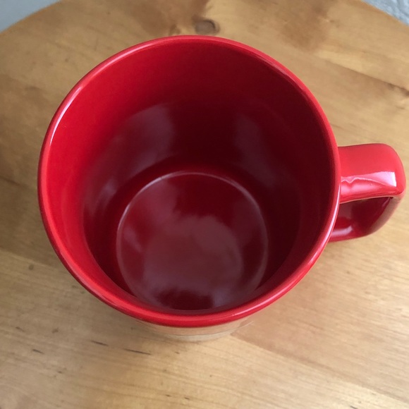 Starbucks 2020 Red Mug Classic Green Logo With Angular Handle 11 oz. - Picture 5 of 5